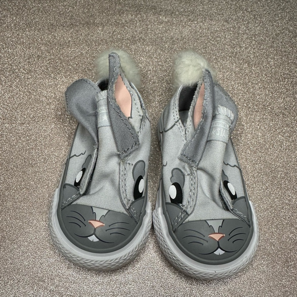 Converse Grey Bunny Sneakers Baby Size 2